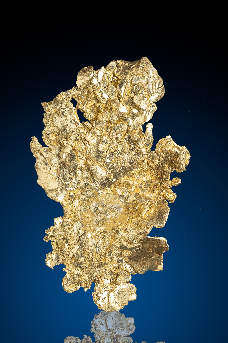 (image for) Large and Lustrous "Mirror Shine" Leaf Gold Crystal - Round Mountain, NV